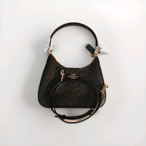 100% Authentic NWT COACH Teri Hobo Bag In Signature Canvas CK161 - Picture 8 of 8